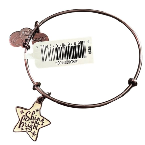 NEW ALEX & ANI SHINE BRIGHT ORNAMENT STAR WHITE CREAM HOLIDAY CHRISTMAS BRONZE - Picture 1 of 4